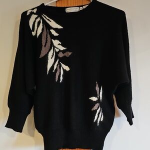 Ladies 80s Black Sweater